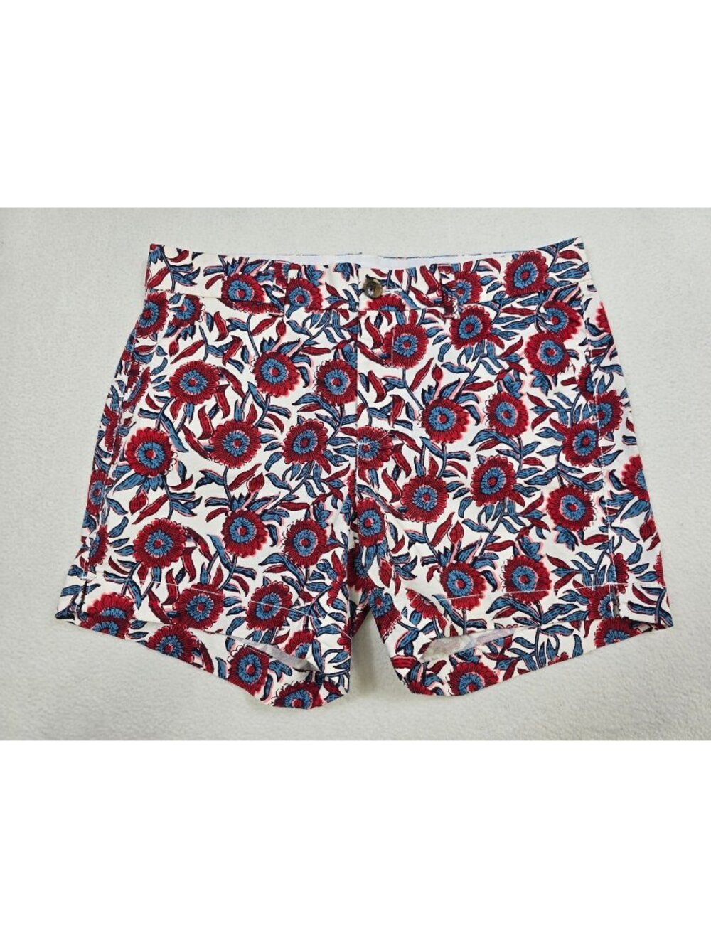 Old Navy Everyday Mid-Rise Floral Print Shorts Womens Size 8 Cotton Blend
